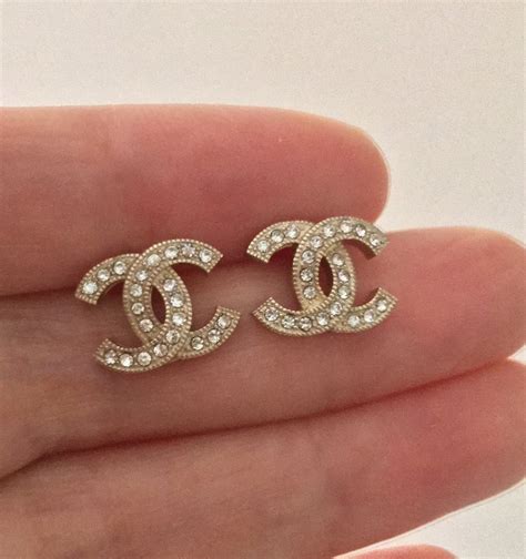 chanel cc classic earrings|chanel cc earrings real.